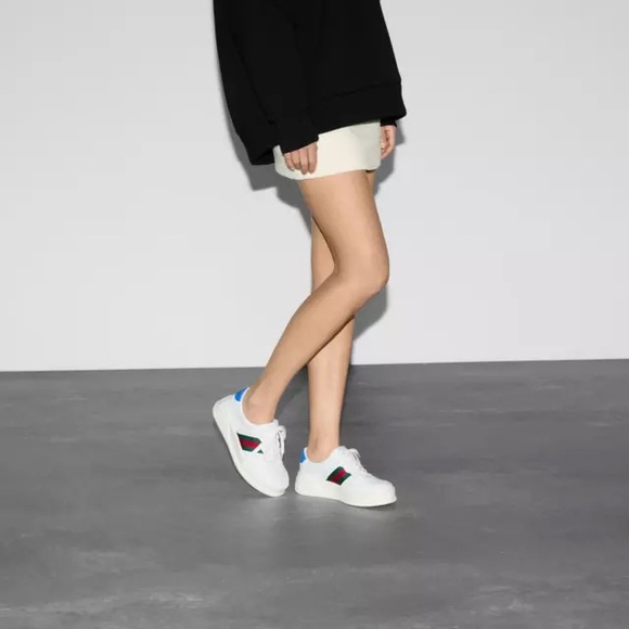 💯%Authentic!Brand New!Gucci WOMEN'S SNEAKER WITH WEB platform sneakers 37.5/7.5 - Picture 8 of 8